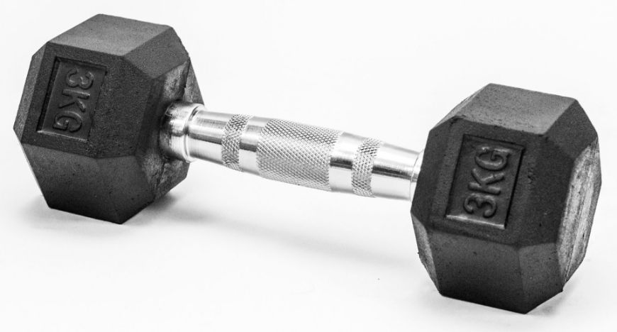 Slika FITMOTIV gumirana bučica HEX 3 kg