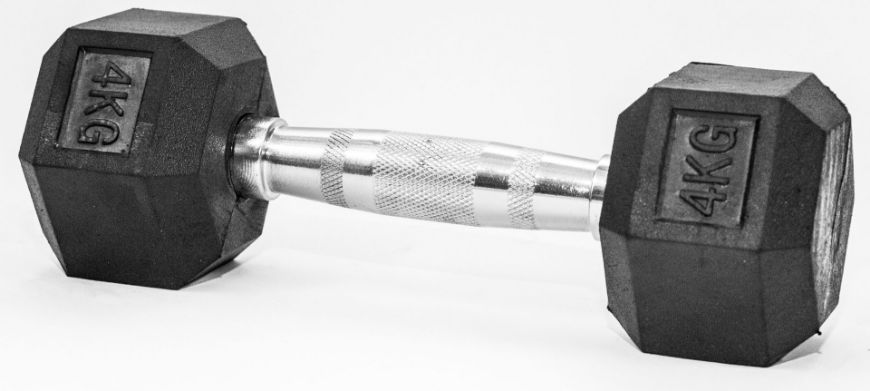 Slika Gumirana bučica Fitmotiv Hex 4 kg