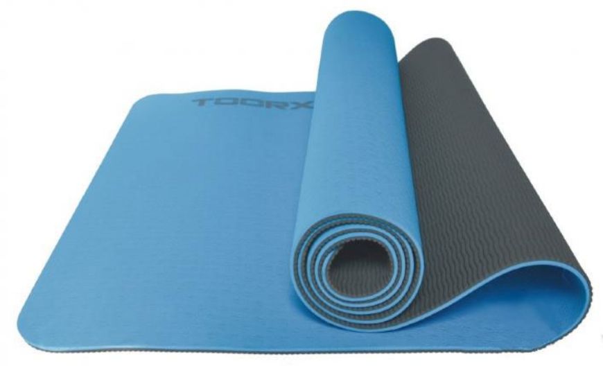 Slika Podloga za jogu Toorx 183 x 60 x 0.6 cm, antracit-plava