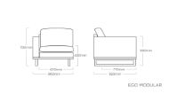 Slika Kranje lijevo sjedalo Kettler Ego Modular silver
