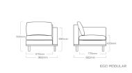 Slika Kranje desno sjedalo Kettler Ego Modular anthracite