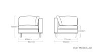 Slika Kutno sjedalo Kettler Ego Modular silver
