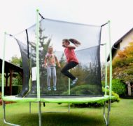 Slika Trampolin LEGONI FUN sa zaštitnom mrežom 305 cm, zelen