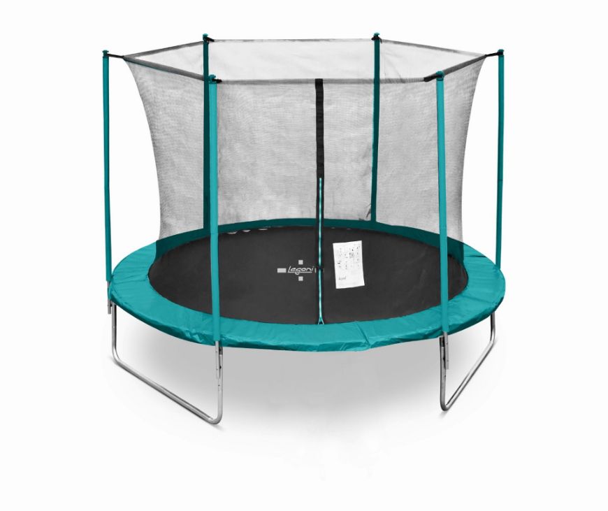Slika Trampolin LEGONI FUN sa zaštitnom mrežom 366 cm, tamno zeleni