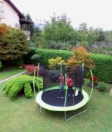 Slika Trampolin LEGONI SPACE sa zaštitnom mrežom 425 cm, zeleni