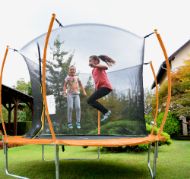 Slika Trampolin LEGONI SPACE sa zaštitnom mrežom 366 cm, narančasti