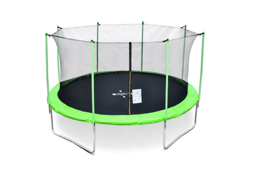 Slika Trampolin LEGONI FUN sa zaštitnom mrežom 366 cm, zelen