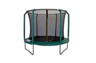 Slika Trampolin LEGONI AERO sa zaštitnom mrežom 244 cm, tamno zelen