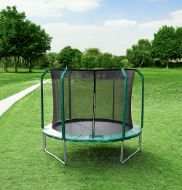 Slika Trampolin LEGONI AERO sa zaštitnom mrežom 244 cm, tamno zelen