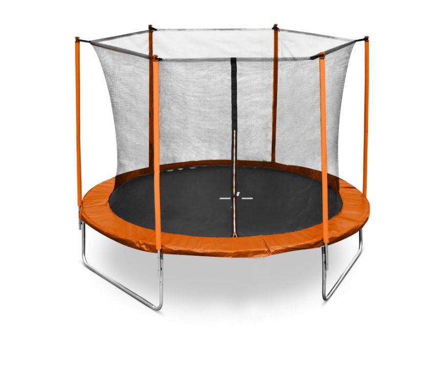 Slika Trampolin LEGONI FUN z zaščitno mrežo 305 cm, oranžen