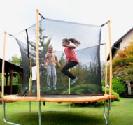 Slika Trampolin LEGONI FUN z zaščitno mrežo 305 cm, oranžen