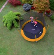 Slika Trampolin LEGONI FUN z zaščitno mrežo 305 cm, oranžen